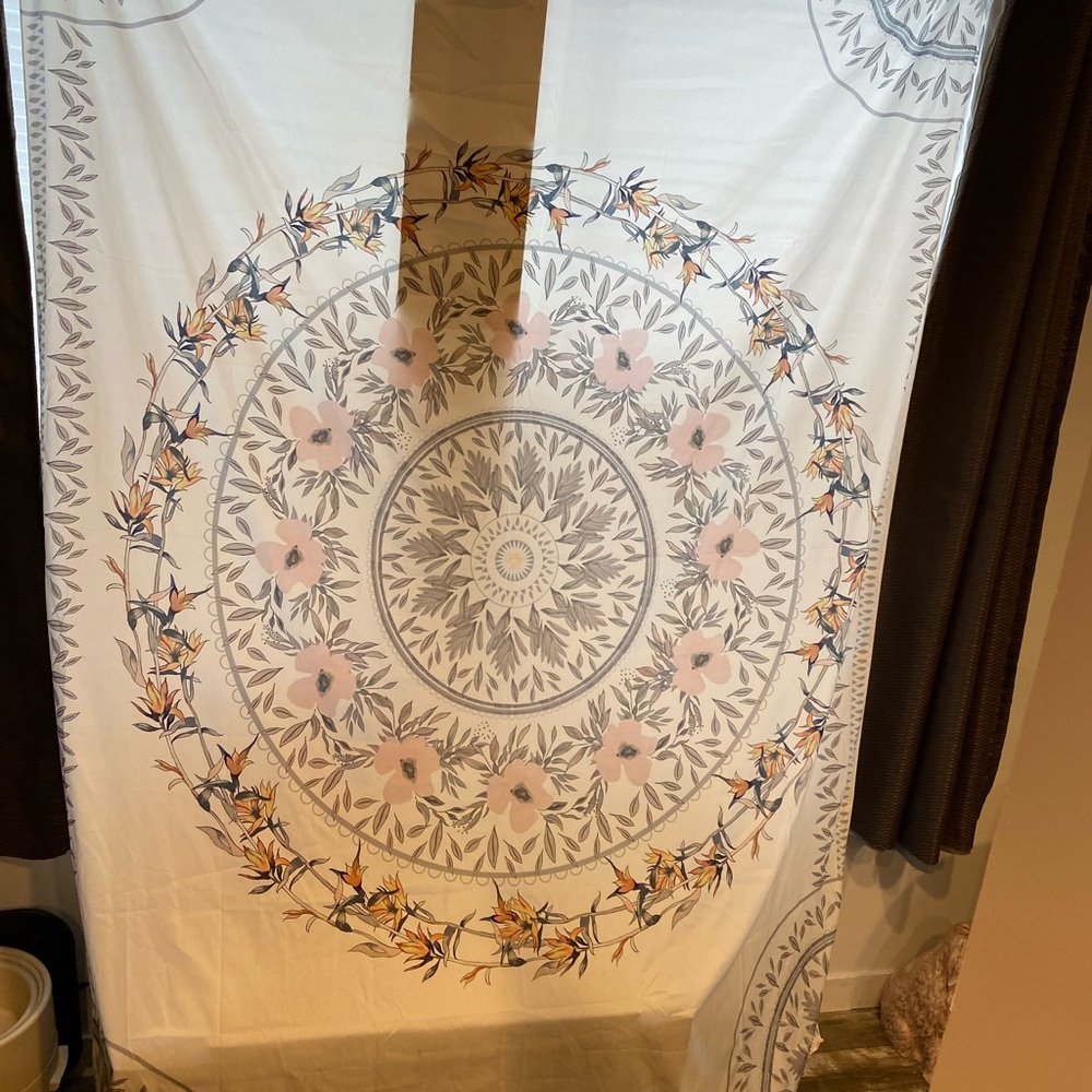 Silk like fabric table cover/ wall hanging